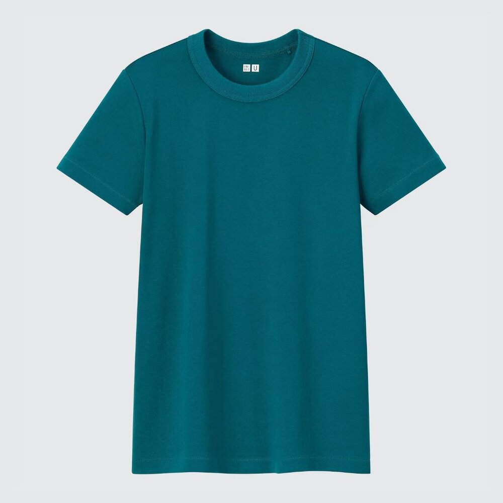 Uniqlo U Crew Neck Short-Sleeve T-Shirt in Dark Green, Size XS